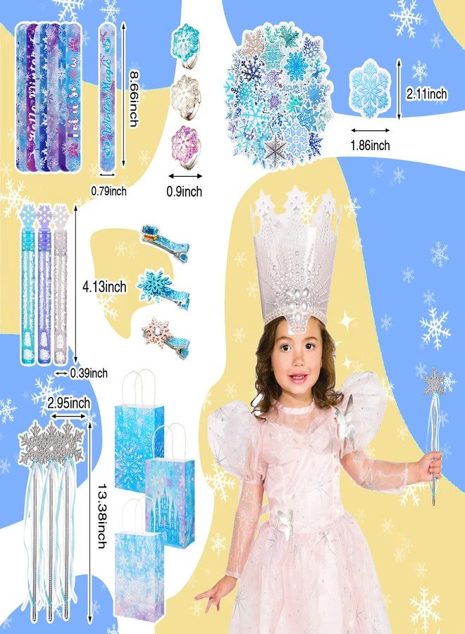 Vanblue 122PCS Frozen Party Favors Winter Snowflake Theme Birthday Decorations Princess Goodie Bag Stuffers Birthday Supplies Set for Girls, Pinata Filler Classroom Prize Gift Rewards - Image 5
